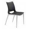 Zuo Modern Ace Dining Chair in Black and Silver -  Angled