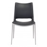 Zuo Modern Ace Dining Chair in Black and Silver - Front