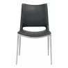 Zuo Modern Ace Dining Chair in Black and Silver - Front - Zuo Modern Ace Dining Chair in Black and Silver - Front