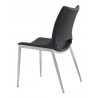 Zuo Modern Ace Dining Chair in Black and Silver - Back Angled