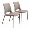 Zuo Modern Ace Dining Chair in Brown and Walnut - Set of 2