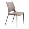Zuo Modern Ace Dining Chair in Brown and Walnut - Angled