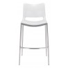 Zuo Modern Ace Barstool in White and Silver - Front