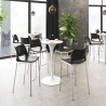 Zuo Modern Ace Barstool in Black and Silver - Lifestyle 2