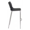 Zuo Modern Ace Barstool in Black and Silver - Side