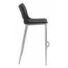 Zuo Modern Ace Barstool in Black and Silver - Side - Zuo Modern Ace Barstool in Black and Silver - Side