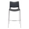 Zuo Modern Ace Barstool in Black and Silver - Front