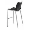 Zuo Modern Ace Barstool in Black and Silver - Back Angle - Zuo Modern Ace Barstool in Black and Silver - Back Angle