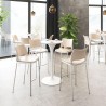 Zuo Modern Ace Barstool in Light Pink and Silver - Lifestyle 2
