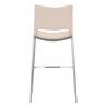 Zuo Modern Ace Barstool in Light Pink and Silver - Back View