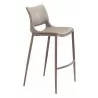Zuo Modern Ace Barstool in Brown and Walnut - Angled - Zuo Modern Ace Barstool in Brown and Walnut - Angled