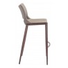 Zuo Modern Ace Barstool in Brown and Walnut - Side