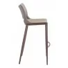 Zuo Modern Ace Barstool in Brown and Walnut - Side - Zuo Modern Ace Barstool in Brown and Walnut - Side