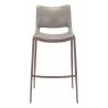 Zuo Modern Ace Barstool in Brown and Walnut - Front View - Zuo Modern Ace Barstool in Brown and Walnut - Front View