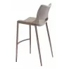 Zuo Modern Ace Barstool in Brown and Walnut -Back View - Zuo Modern Ace Barstool in Brown and Walnut -Back View