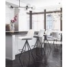 Zuo Modern Aki Barstool in White and Black - Lifestyle