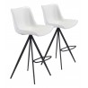 Zuo Modern Aki Barstool in White and Black - Set of 2