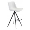 Zuo Modern Aki Barstool in White and Black - Angled