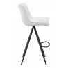 Zuo Modern Aki Barstool in White and Black - Side