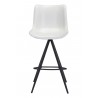 Zuo Modern Aki Barstool in White and Black - Front