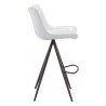Zuo Modern Aki Barstool in White and Walnut - Side