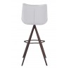 Zuo Modern Aki Barstool in White and Walnut - Back View
