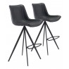 Zuo Modern Aki Barstool in Black - Set of 2