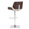 Sunpan Kinley Adjustable Stool in Snow - Back Angle