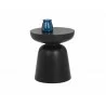 Sunpan Lucida End Table in Black - Front with Decor - Sunpan Lucida End Table in Black - Front with Decor