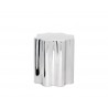 Sunpan Dahlia Side Table - Stainless Steel - Angled View