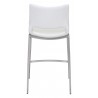 Zuo Modern Ace Counter Stool in White and Silver - Back