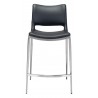 Zuo Modern Ace Counter Stool in Black and Silver - Front