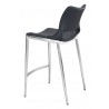 Zuo Modern Ace Counter Stool in Black and Silver - Back Angled