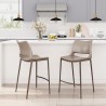 Zuo Modern Ace Counter Stool in Brown and Walnut - Lifestyle