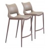 Zuo Modern Ace Counter Stool in Brown and Walnut - Set of 2