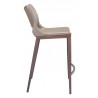 Zuo Modern Ace Counter Stool in Brown and Walnut - Side