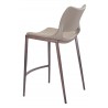 Zuo Modern Ace Counter Stool in Brown and Walnut - Back Angled
