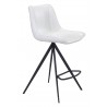 Zuo Modern Aki Counter Stool in White and Black - Angled