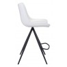 Zuo Modern Aki Counter Stool in White and Black - Side