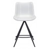 Zuo Modern Aki Counter Stool in White and Black - Front