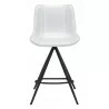 Zuo Modern Aki Counter Stool in White and Black - Front - Zuo Modern Aki Counter Stool in White and Black - Front