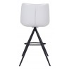 Zuo Modern Aki Counter Stool in White and Black - Back View