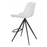 Zuo Modern Aki Counter Stool in White and Black - Back Angled - Zuo Modern Aki Counter Stool in White and Black - Back Angled