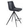 Zuo Modern Aki Counter Stool in Black - Angled View