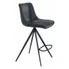 Zuo Modern Aki Counter Stool in Black - Angled View - Zuo Modern Aki Counter Stool in Black - Angled View