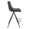 Zuo Modern Aki Counter Stool in Black - Side View