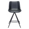 Zuo Modern Aki Counter Stool in Black - Front View