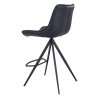 Zuo Modern Aki Counter Stool in Black - Back Angled