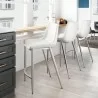 Zuo Modern Magnus Counter Stool in White and Silver - Lifestyle - Zuo Modern Magnus Counter Stool in White and Silver - Lifestyle