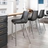 Zuo Modern Magnus Counter Stool in Black and Silver - Lifestyle